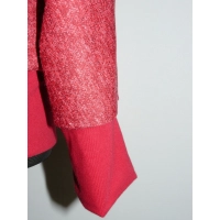 Cieplutki sweter KIMONO ze ściągaczami - wiśniowy melanż